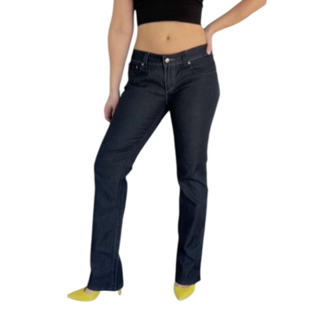 Forever 21 dark wash low rise bootcut spandex stretch jeans size 29